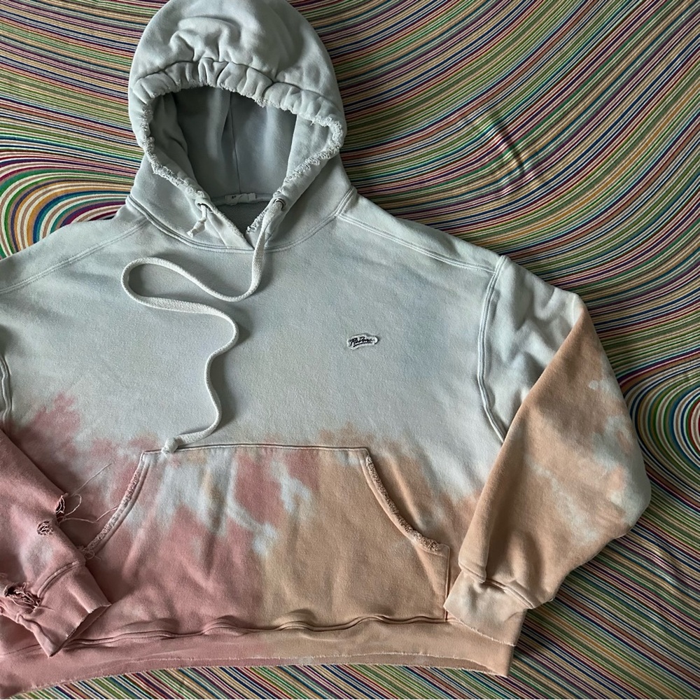RE/DONE tie dye hoodie • pullover • oversized • distressed • size small